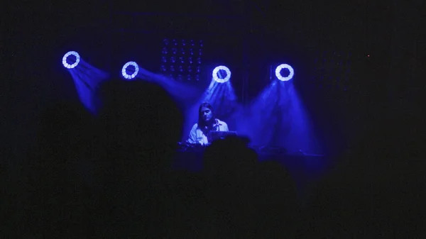 Female Performing Stage Nightclub — 스톡 사진