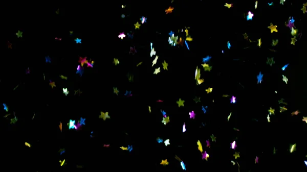 Fondo Oscuro Abstracto Con Estrellas Confetti — Foto de Stock
