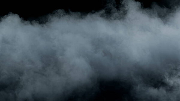 Photo of Realistic Clouds, fog, fume, haze, mist, vapor, smoke, dry ice smoke on black dark Background. Poster, Wallpaper, Texture, Banner, Still design. Thunder Storm lightning dark clouds.