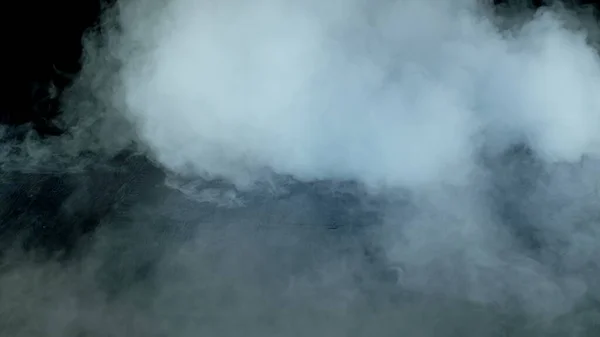 Foto Real Smoke Sfondo Nero Sovrapposizione Realistica Diversi Progetti — Foto Stock