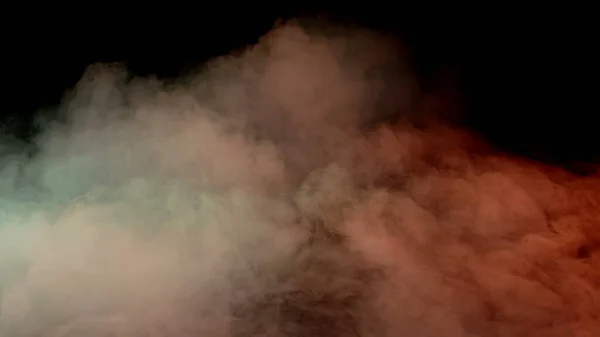 Siyah arkaplanda Gerçek Duman 'ın fotoğrafı - farklı projeler için gerçekçi örtüşme.