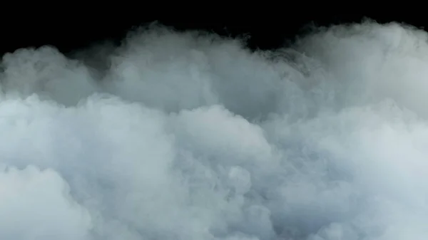 Foto Von Real Smoke Auf Schwarzem Hintergrund Realistisches Overlay Für — Stockfoto