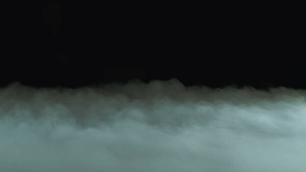 Photo of Realistic Clouds, fog, fume, haze, mist, vapor, smoke, dry ice smoke on black dark Background. Poster, Wallpaper, Texture, Banner, Still design.
