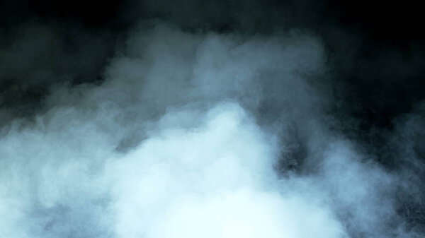 Photo of Real Smoke on a black background - realistic overlay for different projects. Clouds fog, mist, haze, vapor.