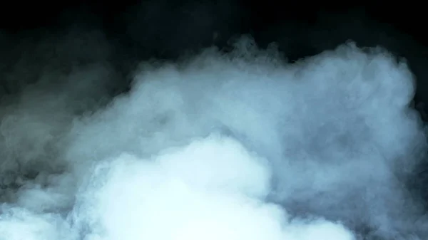 Photo of Real Smoke on a black background - realistic overlay for different projects. Clouds fog, mist, haze, vapor.