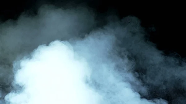Foto Real Smoke Sfondo Nero Sovrapposizione Realistica Diversi Progetti Nuvole — Foto Stock