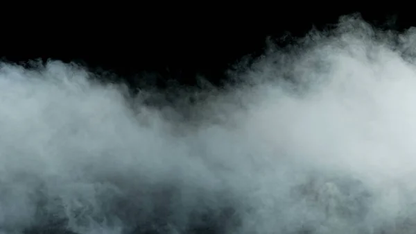 Foto Real Smoke Sfondo Nero Sovrapposizione Realistica Diversi Progetti Nuvole — Foto Stock