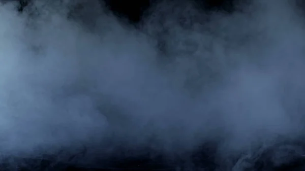 Skutečný Kouř Černém Pozadí Fotografie Suchý Tvrdý Kouř Ledu — Stock fotografie