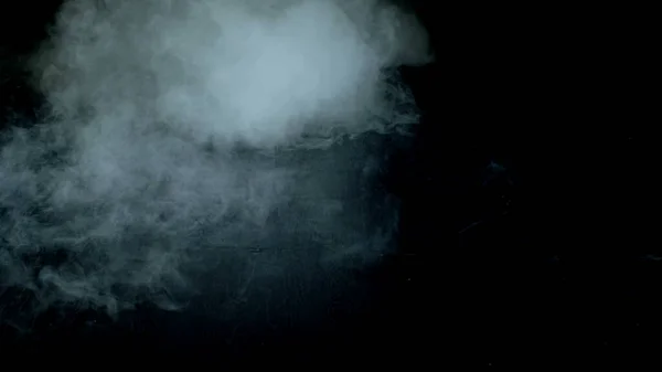 Echter Rauch Auf Schwarzem Hintergrund Foto Harter Rauch Aus Trockeneis — Stockfoto