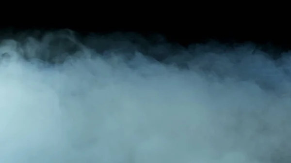 Smoke Sur Fond Noir Superposition Réaliste Pour Différents Projets Très — Photo