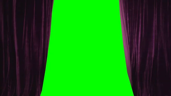 Real Velvet Cloth Stage Silk Curtain Curtain Theater Opera Show — Stock Photo, Image