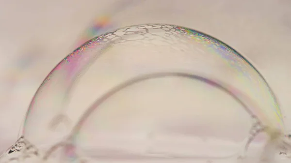 Пена Пузыри Лопаются Цветные Узоры Фото Макро Мыльные Пузыри Радужные — стоковое фото
