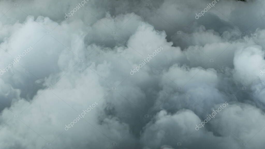 Photo of Real Smoke on a black background - realistic overlay for different projects.