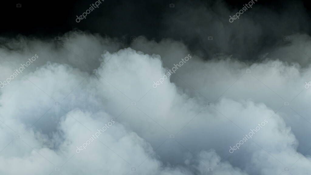 Photo of Real Smoke on a black background - realistic overlay for different projects.