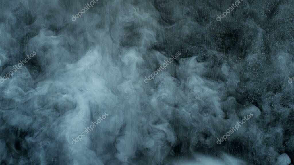 Photo of Real Smoke on a black background - realistic overlay for different projects. Clouds fog, mist, haze, vapor.