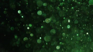 Lüks Parıldayan Parıltı, odak dışı ışıldayan parçacıklar, özel projeleriniz için siyah arkaplan fotoğrafında kamera kıvılcımları saçar..