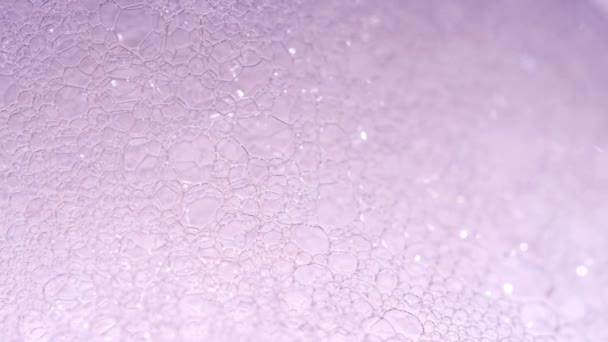 Foam Macro Shoot Clean Soft Elegant Bright Footage Background Close — Stock Video