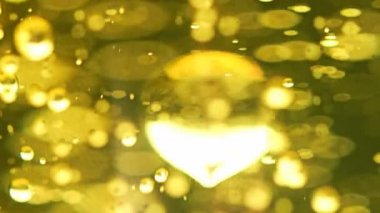 Jel Big Bubble yavaşça sıvı sıvı bira köpüğü Macro 'ya doğru yükseliyor. Bal baloncuğunun yükselen temiz görüntüsü. Yakın plan Jöle Şampuan Sabunu. Kızıl Ejder kamerasında çekim yap (yavaş çekim yüksek kalite).