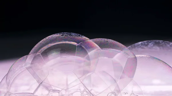 Soap Bubbles Macro Shoot Bersih Lembut Elegan Latar Belakang Foto — Stok Foto