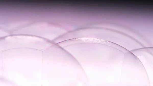 Burbujas Jabón Macro Disparar Limpiar Fondo Foto Brillante Elegante Suave —  Fotos de Stock