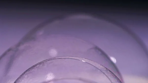 Burbujas Jabón Macro Disparar Limpiar Fondo Foto Brillante Elegante Suave — Foto de Stock