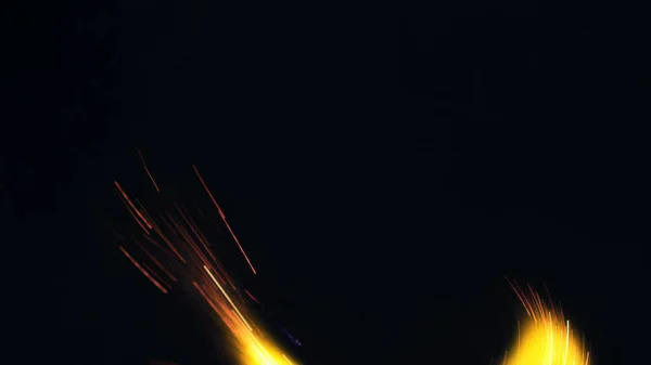 Macro Photo Bonfire Sparks Fire Flames Bursts Blasts Explosion Micro — Stock Photo, Image