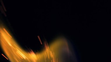 Şenlik ateşi kıvılcımlarının Macro fotoğrafı. Alevler patlar, patlamalar. Patlama mikro parlaklığı. Mini Havai fişekler. Kırmızı kamerada çekim hala siyah arkaplanda. Güzel sızıntılar kıvılcım posteri, afiş, duvar kağıdı, arkaplan, doku.
