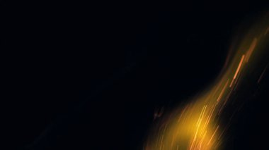 Şenlik ateşi kıvılcımlarının Macro fotoğrafı. Alevler patlar, patlamalar. Patlama mikro parlaklığı. Mini Havai fişekler. Kırmızı kamerada çekim hala siyah arkaplanda. Güzel sızıntılar kıvılcım posteri, afiş, duvar kağıdı, arkaplan, doku.