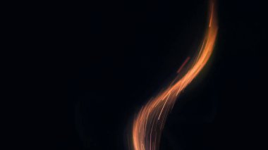 Şenlik ateşi kıvılcımlarının Macro fotoğrafı. Alevler patlar, patlamalar. Patlama mikro parlaklığı. Mini Havai fişekler. Kırmızı kamerada çekim hala siyah arkaplanda. Güzel sızıntılar kıvılcım saçar.