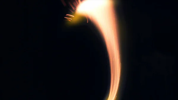 Makro Fotka Jisker Bonfire Oheň Vzplanul Vzplál Mikrojiskry Výbuchu Mini — Stock fotografie