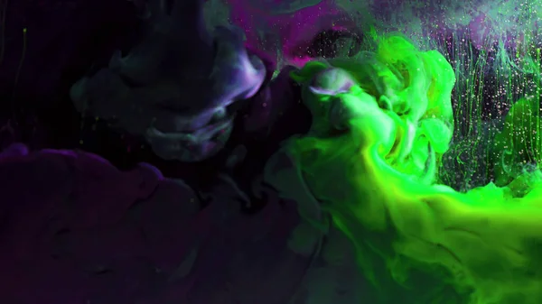 Makro Fotoshooting Mit Bunter Tinte Wasser Macht Magische Mehrfarbige Unterwasserfarbe — Stockfoto