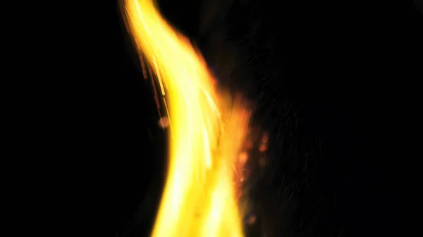 Macro Photo Bonfire Sparks Fire Flames Bursts Blasts Explosion Micro — Stock Photo, Image