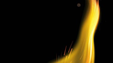 Şenlik ateşi kıvılcımlarının Macro fotoğrafı. Alevler patlar, patlamalar. Patlama mikro parlaklığı. Mini Havai fişekler. Kırmızı kamerada çekim hala siyah arkaplanda. Güzel sızıntılar kıvılcım posteri, afiş, duvar kağıdı, arkaplan, doku.