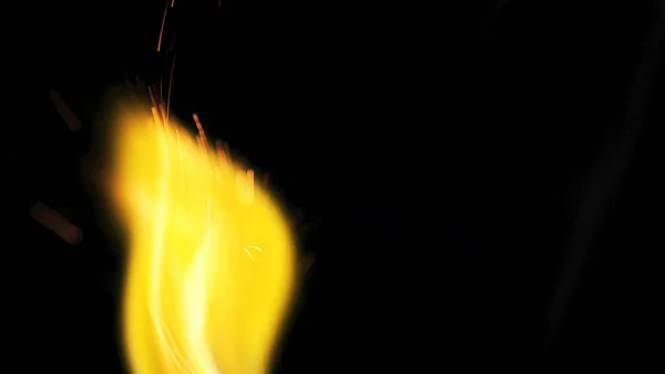 Foto Macro Delle Scintille Del Falò Fuoco Fiamme Scoppia Esplosioni — Foto Stock