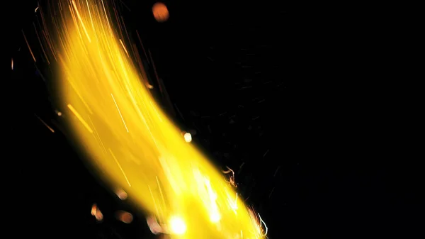 Macro Photo Bonfire Sparks Fire Flames Bursts Blasts Explosion Micro — Stock Photo, Image