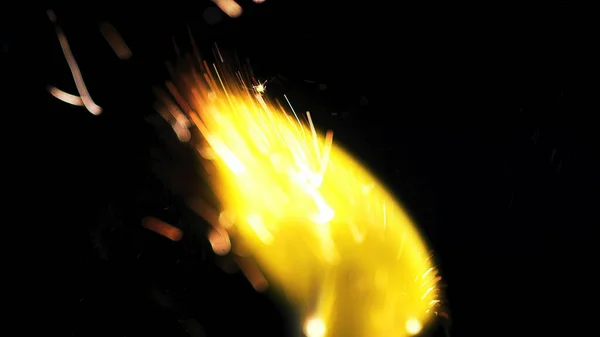 Macro Foto Faíscas Fogueira Incêndios Incêndios Explosões Micro Faíscas Explosivas — Fotografia de Stock