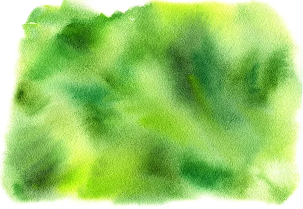 Green Abstract Watercolor Background High Resolution Smooth Transitions Hand Drawn — Stock Photo, Image