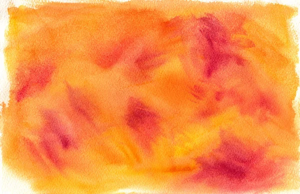 Orange Abstract Watercolor Background High Resolution Smooth Transitions Hand Drawn — Stock Photo, Image