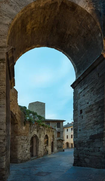 San Gimignano rano — Zdjęcie stockowe