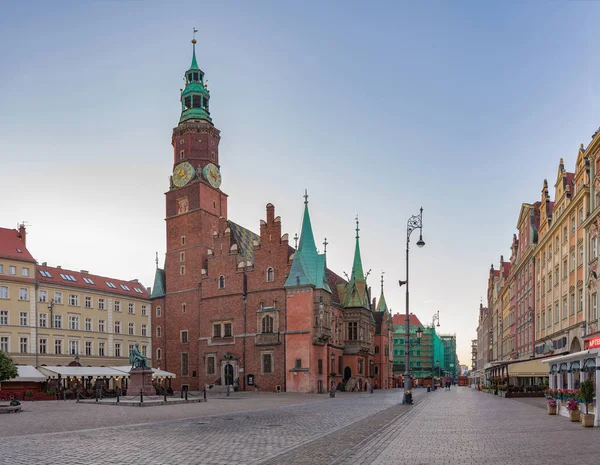 Wroclaw市场广场 — 图库照片