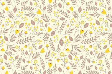 Çiçek desenli Sarı çiçekli