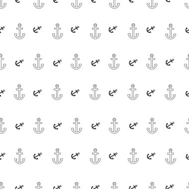 Anahat ve beyaz arka plan üzerinde çapa eğim