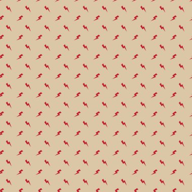 Anahat desenle bej renkli arka plan üzerinde kırmızı yıldırım eğim