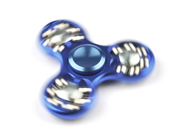 Blauwe fidget spinner — Stockfoto