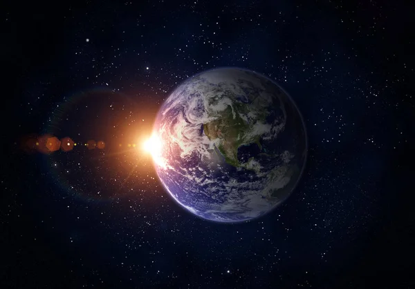 Planet Earth, Sun, Space. — Stock Photo, Image