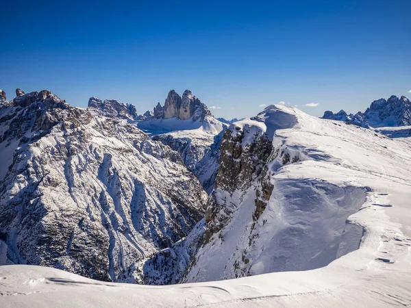 Hermoso Panorama Tre Cime Lavaredo Los Dolomitas — Foto de Stock