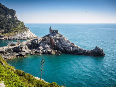 Liguria, İtalya 'da Cinque Terre' nin güzel manzarası.