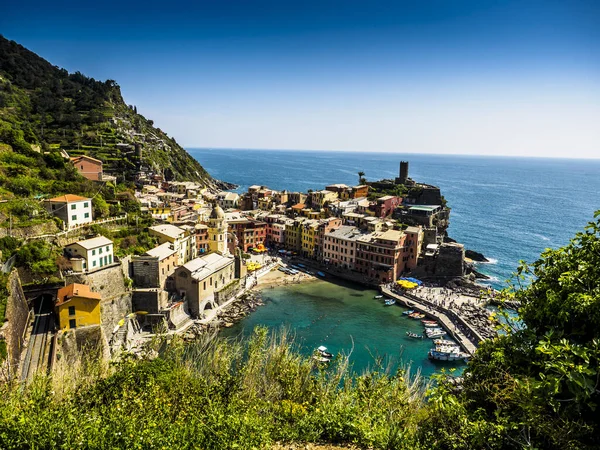 Gyönyörű Panoráma Nemzeti Park Cinque Terre Liguria Olaszország — Stock Fotó