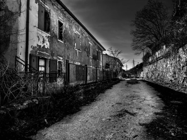 Village Italien Abandonné Après Grand Tremblement Terre Dans Centre Italie — Photo