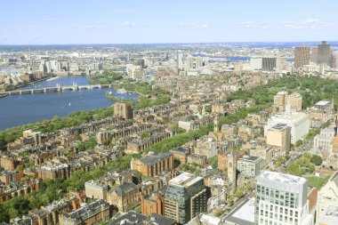 Boston şehir manzarası Boston Harbor hava görünümünü nerede th